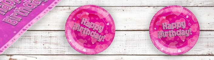 Pink Heart 1st Birthday Party Supplies | Balloon | Decoration | Pack